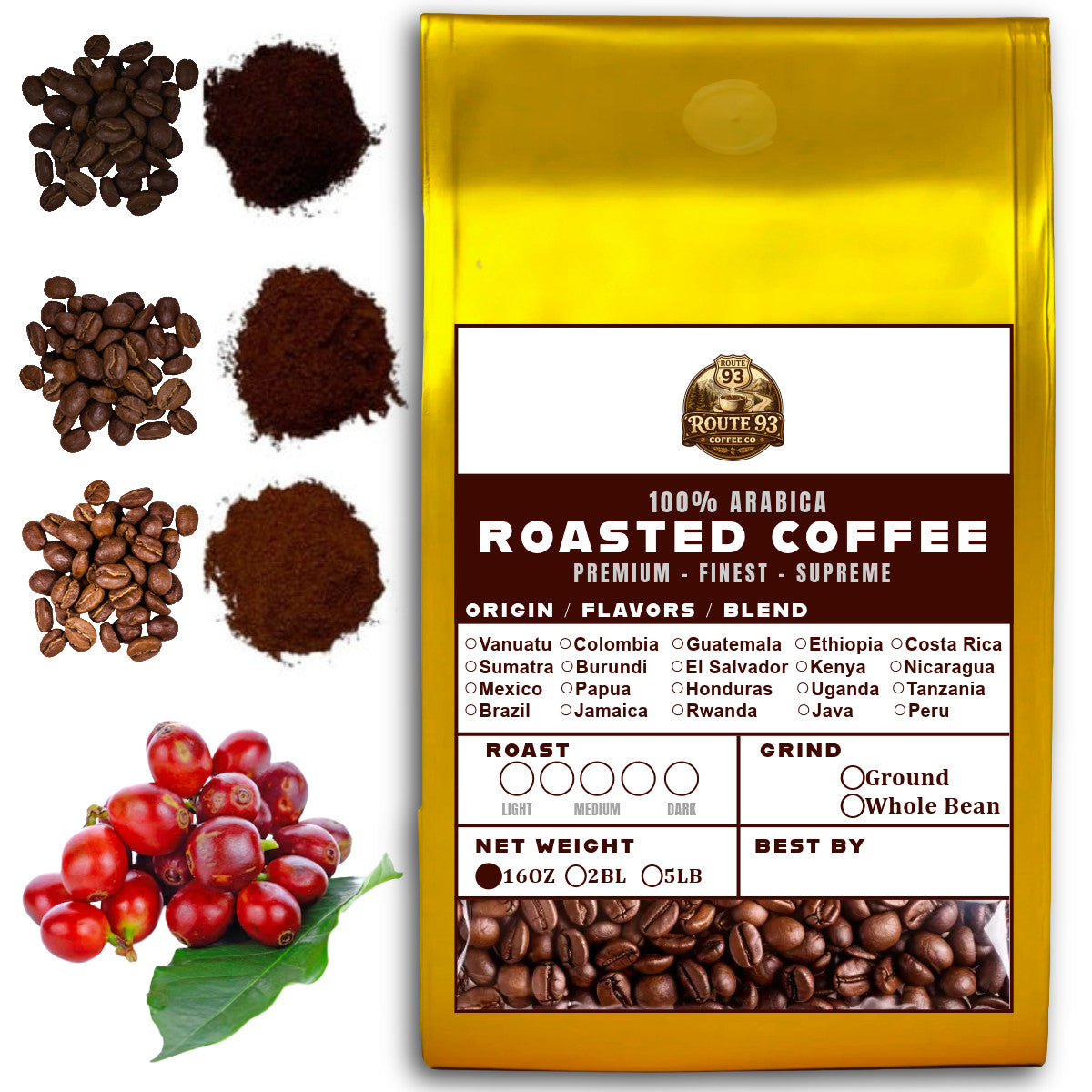 16 OZ 1 lb - Premium Coffee